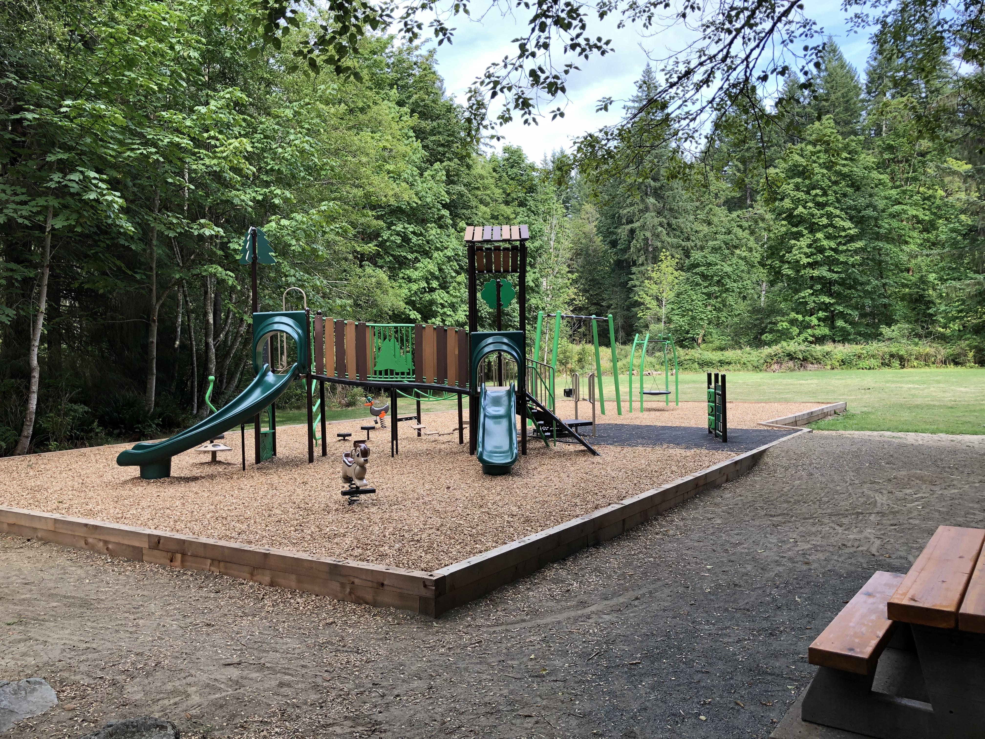 Elk Falls Campground Playground Family Camping BC Parks Vancouver Island